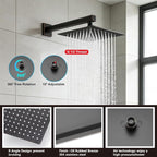 Midanya Shower System with Tub Spout, Bathtub Shower Faucet Set with Square - Image 8