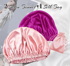 3Pcs Hair Bonnets For Sleeping Satin Bonnet For Women Silk Bonnets Womens Curly - Image 2