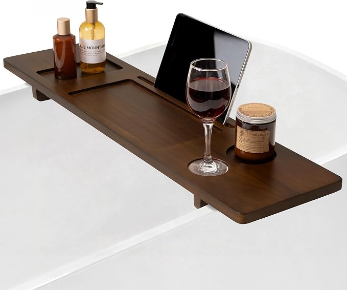 Teak Bathtub Tray by FunMemories