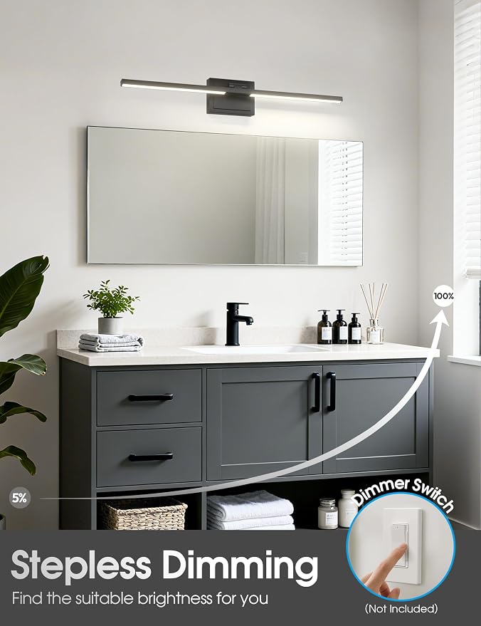VOLISUN Bathroom Vanity Light 31.5 inch, 5CCT Dimmable, 28W LED Bathroom Light - Image 4
