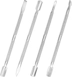 4pcs Cuticle Pusher Metal Cuticle Pusher Tool Kit Nail Cleaner Cuticle Care by Aruicheng