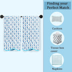 Ridhi Block Print Aquamarine Blue Cotton Spa Towel 27"x54" Set of 2 Handmade - Image 8