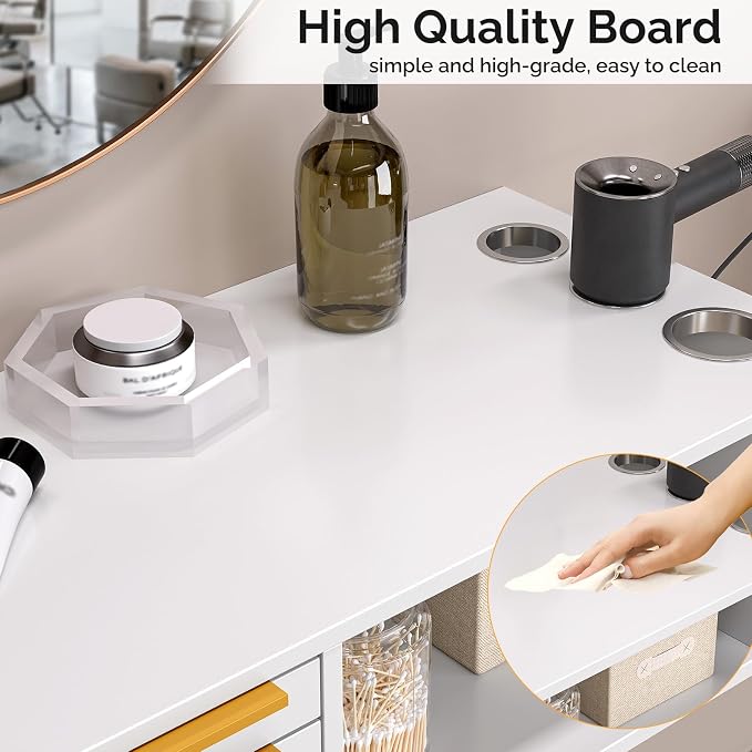 OmySalon Wall Mount Salon Station, Hair Stylist Cabinet - Image 8