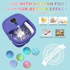 HOSPAN Organic Foot Bath Bombs Gift Set, 12 Essential Oil Rich Foot Soak - Image 3