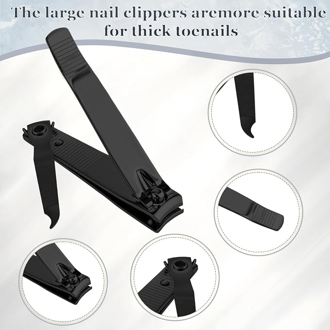 Bememo 24 Pcs Stainless Nail Clippers Set 2 Sizes Fingernail and Toenail - Image 3