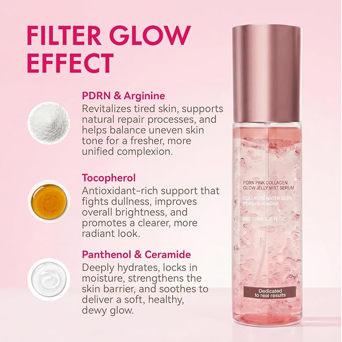 Jelly Serum Mist with PDRN, 3-in-1 Hydrating Face Glow Spray with Ceramide - Image 2