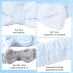 WHAVEL 6PCS Spa Headband and Wristbands Set, Face Wash Headband Wrist Bands - Image 2