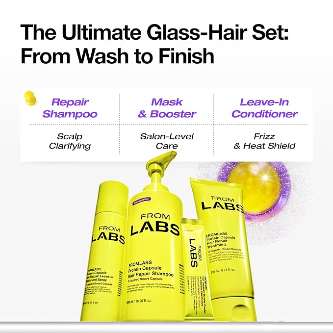 FROMLABS The Ultimate Glass Hair Set – Protein Capsule Hair Repair Treatment + - Image 3