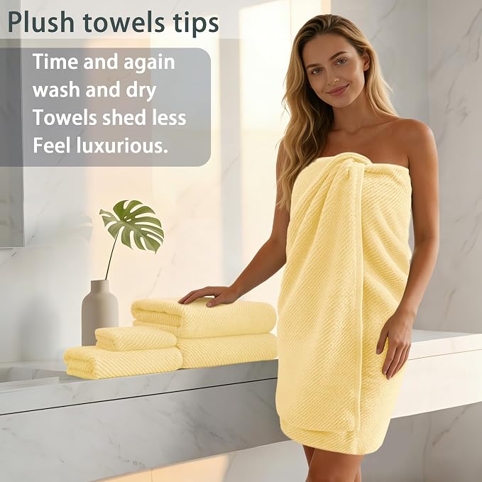 Yellow Towels for Bathroom - Image 4