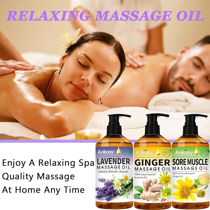 3 Pack Massage Oil for Massage Therapy, Sore Muscle Arnica Oil & Relaxing - Image 7
