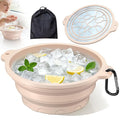 Face Bowl for Ice with Built-in Ice Tray – Collapsible Silicone Facial Ice Bath by Dtuoen