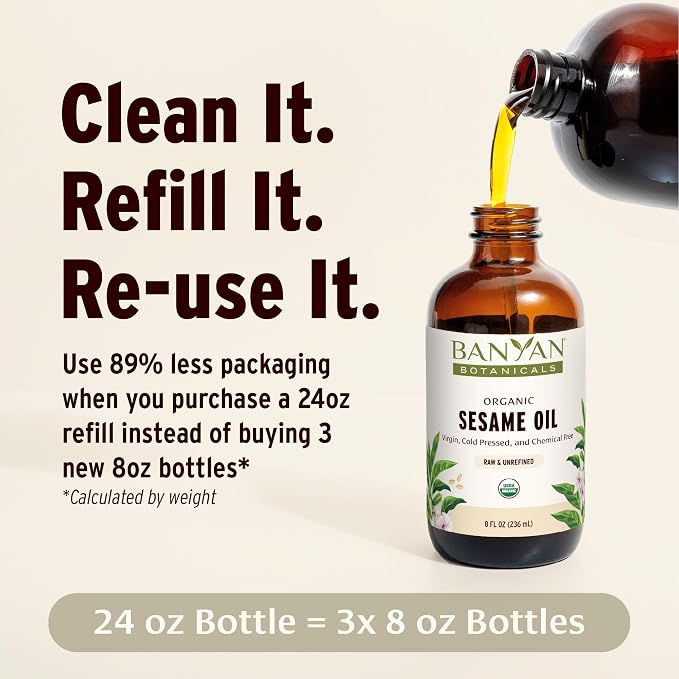Banyan Botanicals Sesame Oil – Organic & Unrefined Sesame Oil - Image 4