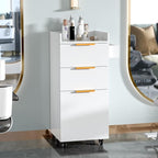 OmySalon Salon Cart with Wheels, 3-Tier Rolling Hair Styling Station, 2 Drawers - Image 9
