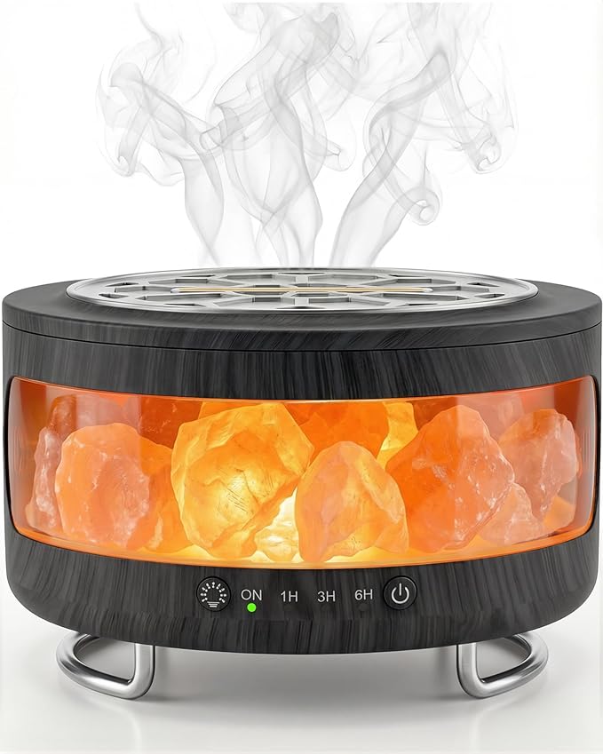 Essential Oil Diffuser with Himalayan Salt Lamp, 350ml Ultrasonic Aromatherapy by Unknown