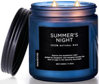 M&SENSE Summer's Night Home Scented Candles, 11.6oz Natural Organic Soy Wax by MSENSE