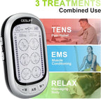 CESLIFF Dual Channel TENS EMS Unit Large Screen 24 Modes 36 Levels Intensity - Image 3
