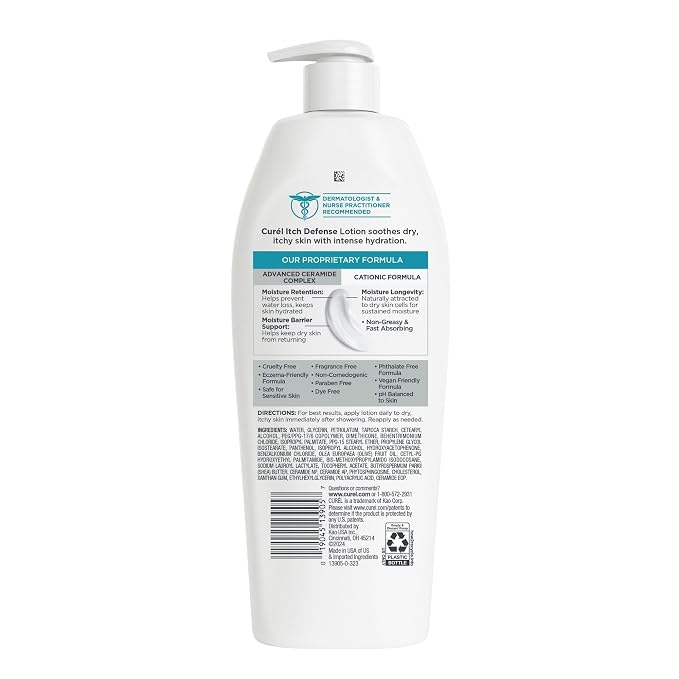Curel Itch Defense Calming Body Lotion, Moisturizer - Image 9