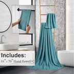 Hand Towels Set 2 Pack-16“x31”, Ultra Soft Microfibers Bathroom Towel Set - Image 7