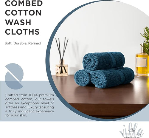 100% Cotton Wash Cloth for face & Body Set of 12, Sustainable, Highly Absorbent - Image 2