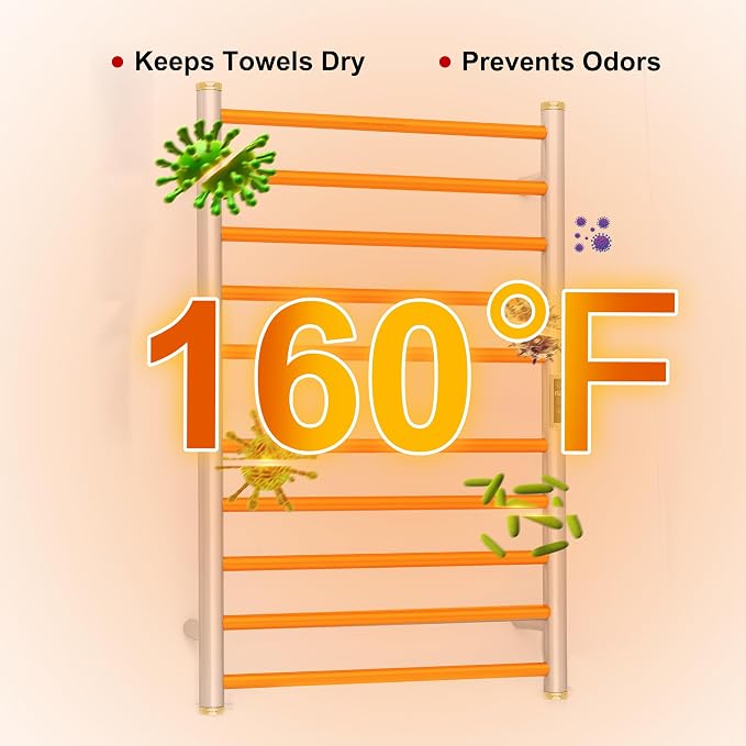 Electric Towel Warmer Rack, Heating Towel Warmer, Timer & Temperature Control - Image 4