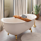 Tinamo Acacia Bathtub Caddy Tray Table | 35x9 Inch Large Bath Tub Wooden | - Image 6