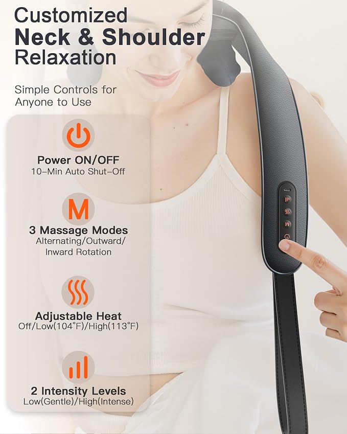 Neck Massager with Heat : Cordless Shoulder and Neck Massager - Image 7