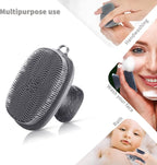 Face Scrubber Face Scrubber for Men Facial Cleansing Brush Silicone Face Wash - Image 3