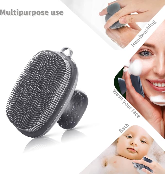 Face Scrubber Face Scrubber for Men Facial Cleansing Brush Silicone Face Wash - Image 3