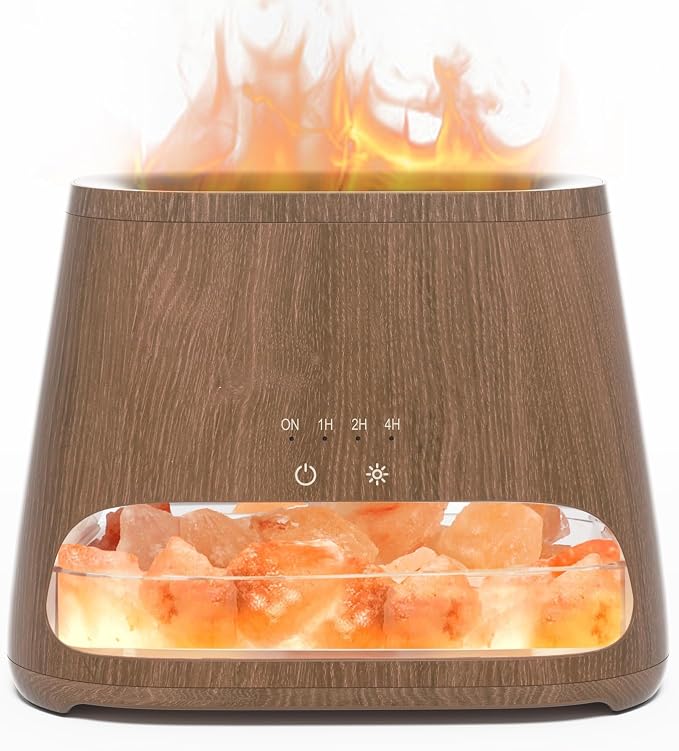 SALKING 2-in-1 Himalayan Salt Lamp Diffuser, Cool Mist Humidifier, Aromatherapy by SALKING