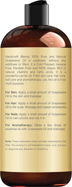 Handcraft Blends Grapeseed Oil | 100% Pure and Natural | Bath & Body Oil | - Image 2