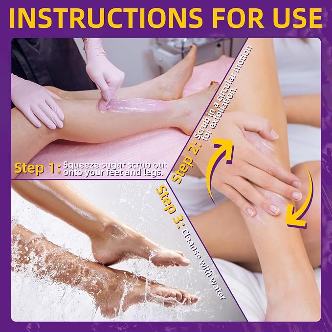 Foot Exfoliating Scrub, Sugar Scrub, Dead Skin Remover - Image 6