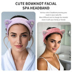 Spa Headband for Washing Face, 2 Pack Cute Cat Ear Hair Band for Shower Yoga - Image 2
