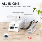 Subay 30, 000rpm Efile Nail Drill, Electric Nail File - Image 2