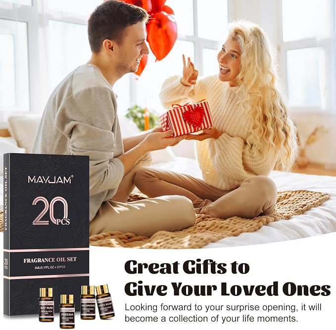 MAYJAM Fragrance Oil Gift Set, Top 20 Essential Oils Variety Pack - Image 8
