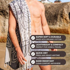 FESHKA Sand Proof Turkish Beach Towel – Oversized, Quick Dry & Lightweight - Image 2