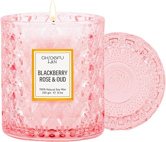 Chloefu LAN Rose Scented Candle, Oud Candle, Mothers Day Candles Gifts by ChloefuLANScentedCandles