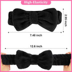 Ondder 8 Pack Makeup Headband Black and Pink Spa Headband Skincare Headbands - Image 2