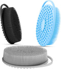 3 Pack Silicone Body Scrubber, Soft Silicone Loofah Silicone Body Brush by Slergut