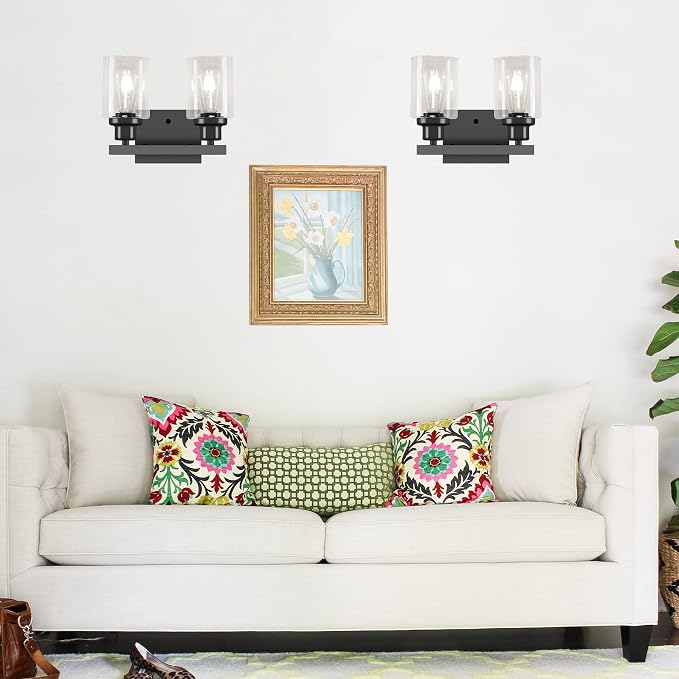 Bathroom Vanity Light, 2-Light Modern Matte Wall Sconce Lighting - Image 7