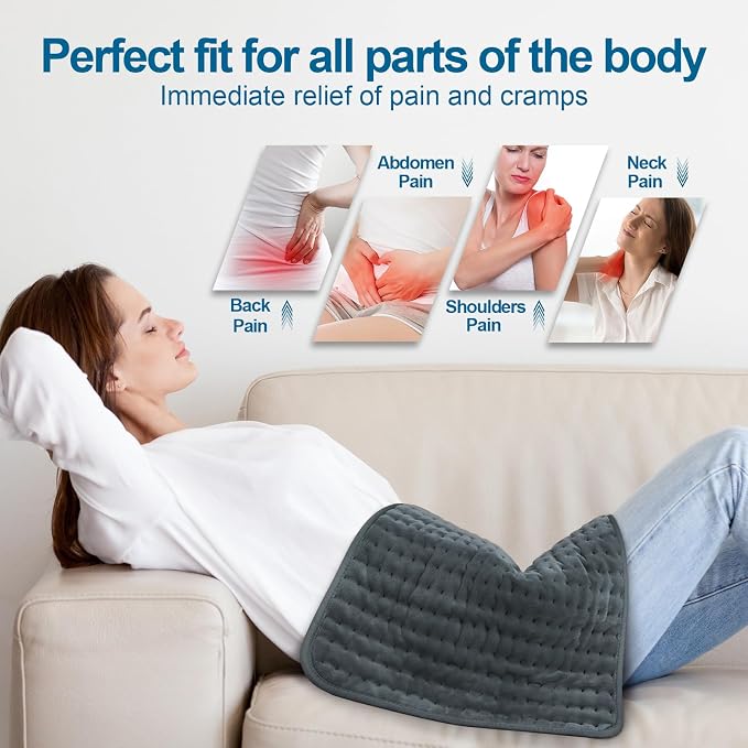 Heating Pad for Back, Electric Heating Pads for Cramps/Abdomen/Waist/Shoulder - Image 3