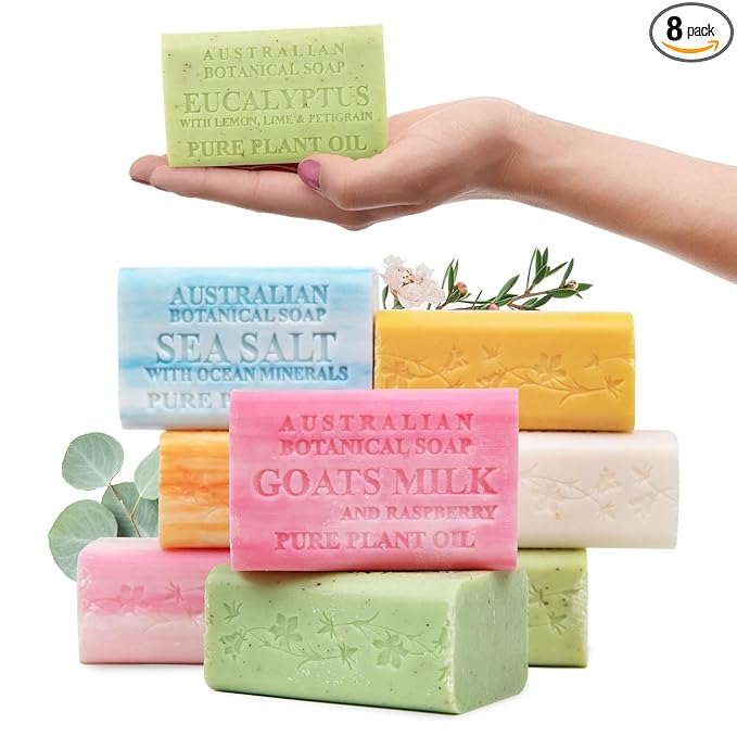 Australian Botanical Soap Variety Pack, 6.6 oz Bars – Goat Milk, Eucalyptus by AustralianBotanicalSoap