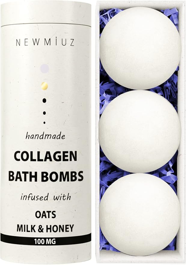 Creamy Collagen Bubble Bath Bombs by NewMiuz