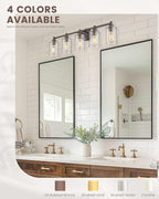 FEMILA 32" Bathroom Light Fixtures, Oil Rubbed Bronze Vanity Light, 5 Light - Image 3