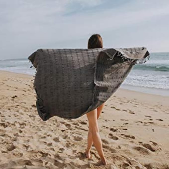 InfuseZen Stonewashed Turkish Bath & Beach Towel –100% Organic Turkish Cotton - Image 3