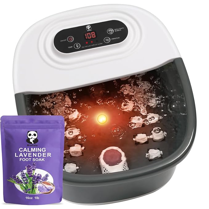 Foot Spa Bath Massager with Heat Bubbles and Vibration Massage and Jets - Image 8