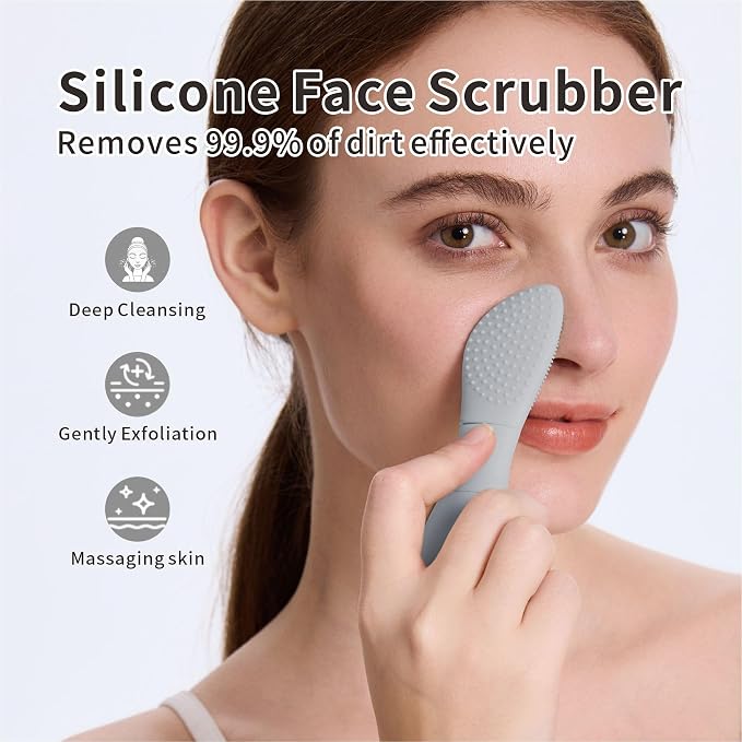Blackhead Remover Tools, 2 in 1 Face Scrubber Black Head Remover - Image 2