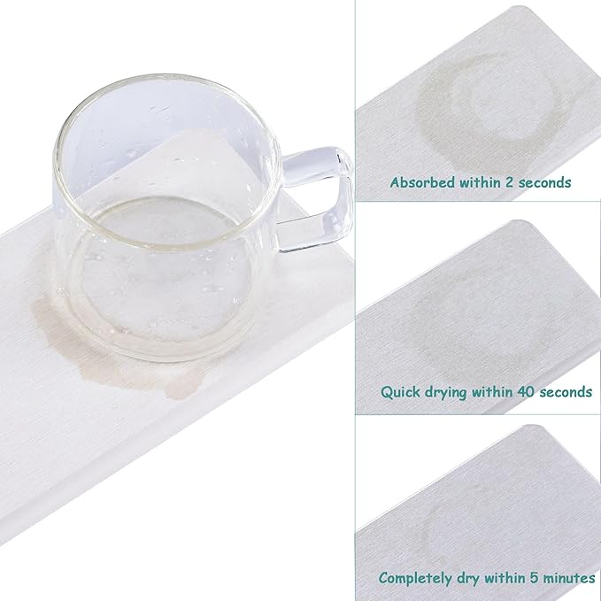 NiuYichee 2 Pcs Water Absorbing Stone Trays, Kitchen/Bathroom Sink Soap Dish - Image 7