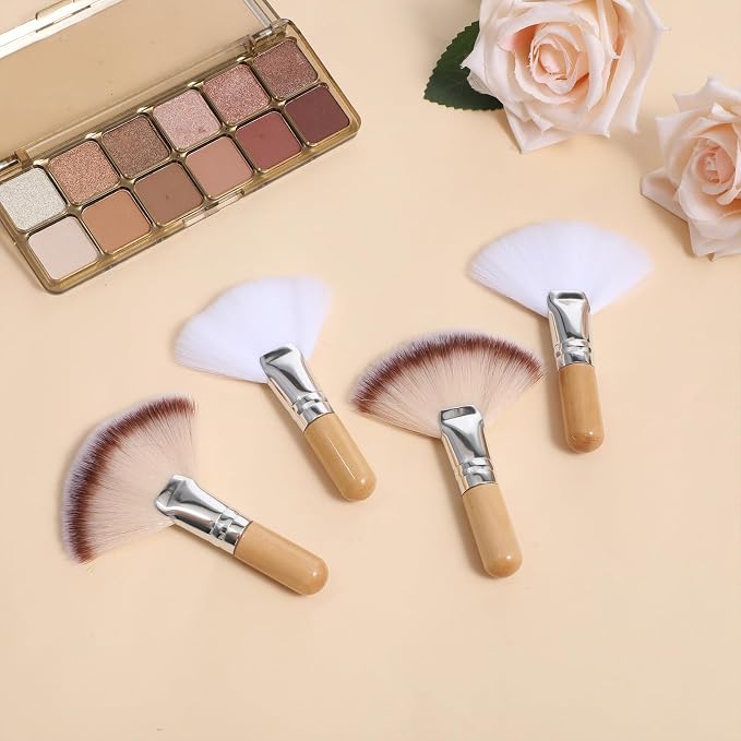 Thinp 4 Pcs Facial Brushes Esthetician Facial Brush Fluffy Fan Brushes Face - Image 7