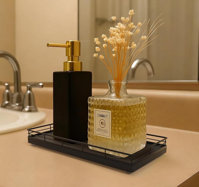 Bathroom Vanity Tray for Countertop, Bathroom Organizer for Soap, Perfume & - Image 2