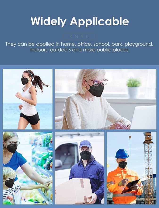 HUHETA KN95 Mask, 5 Ply Protective Dispoasable Masks Filter Efficiency≥95% - Image 7